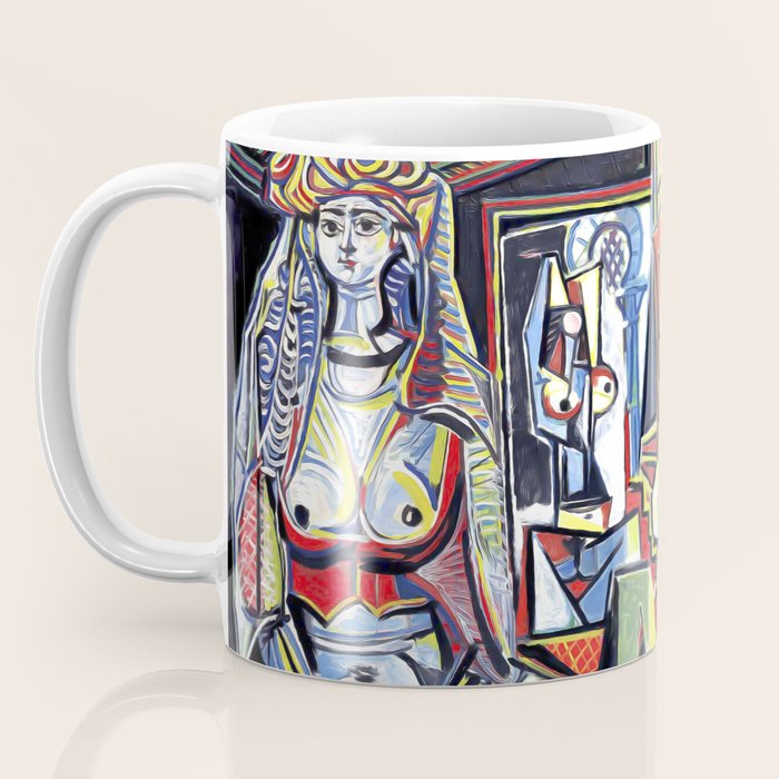 Picasso - Les Femmes d'Alger (Women of Algiers) 1955 Artwork Coffee Mug Gallery Image 3