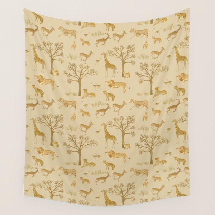 Safari in the Serengeti Wall Tapestry Gallery Image 1
