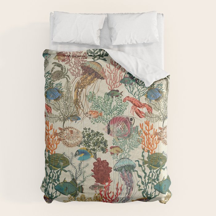 coral reef deep silence Comforter Gallery Image 6
