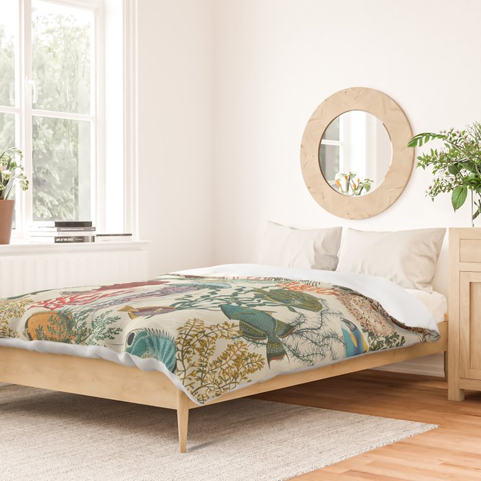 coral reef deep silence Duvet Cover Gallery Image 2