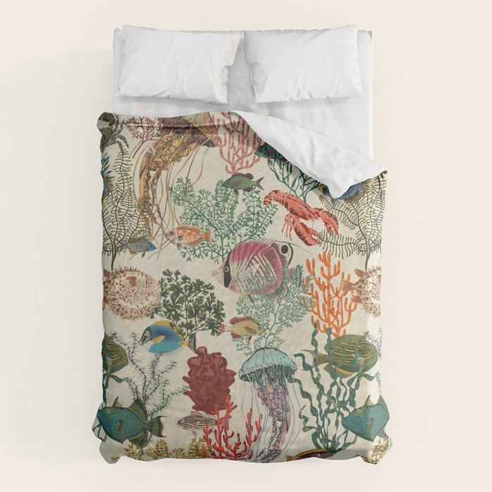 coral reef deep silence Duvet Cover Gallery Image 6