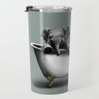 Elephant in Bath Travel Mug Gallery Image 3