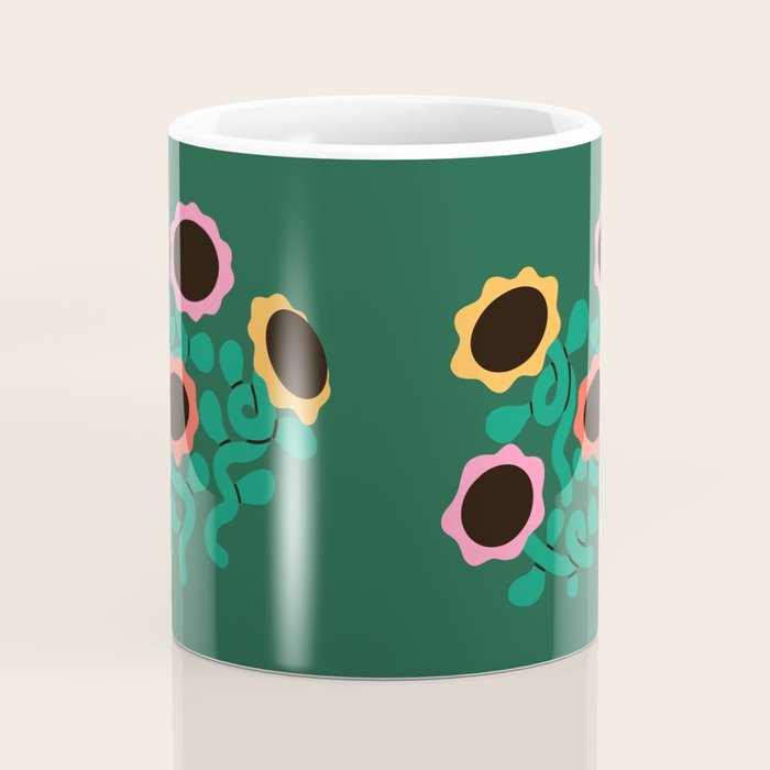 Colorful Abstract Sunflowers Coffee Mug Gallery Image 4