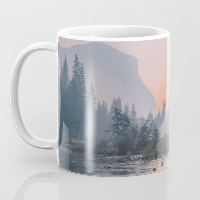 Yosemite Valley Sunrise Pretty Pink Coffee Mug Gallery Image 3