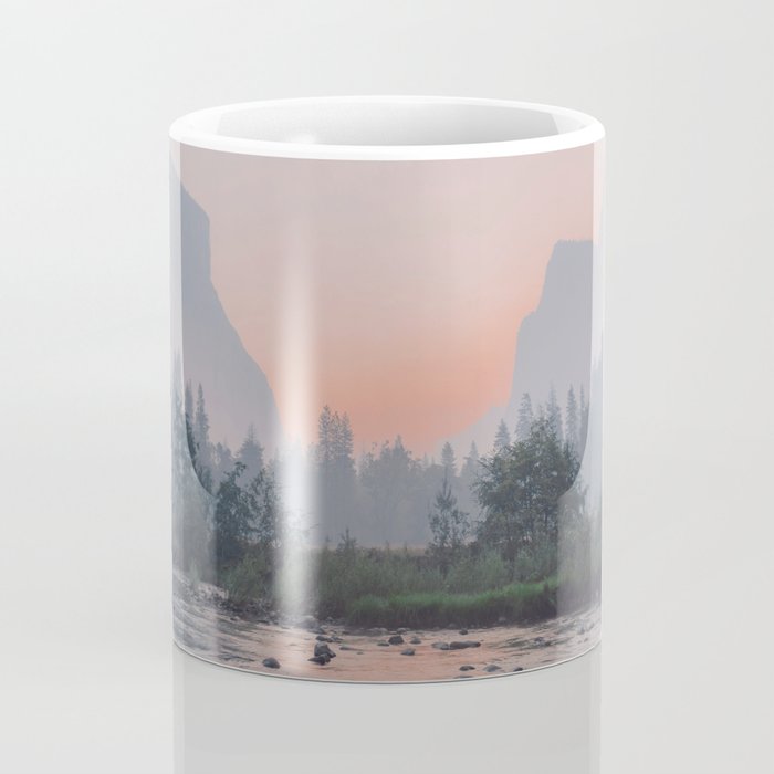 Yosemite Valley Sunrise Pretty Pink Coffee Mug Gallery Image 4