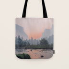 Yosemite Valley Sunrise Pretty Pink Tote Bag Gallery Image 1