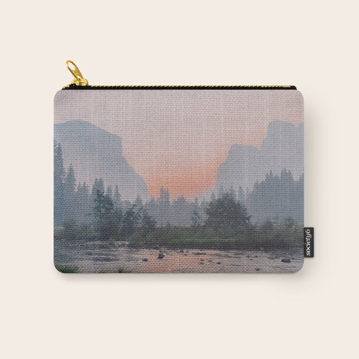 Yosemite Valley Sunrise Pretty Pink Carry All Pouch Gallery Image 1