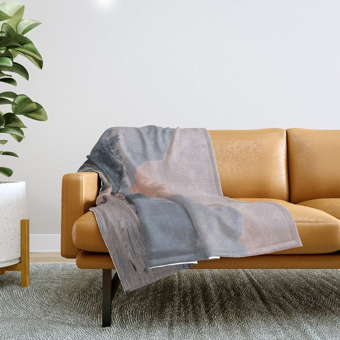 Yosemite Valley Sunrise Pretty Pink Throw Blanket Gallery Image 1