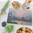 Yosemite Valley Sunrise Pretty Pink Cutting Board Gallery Image 2