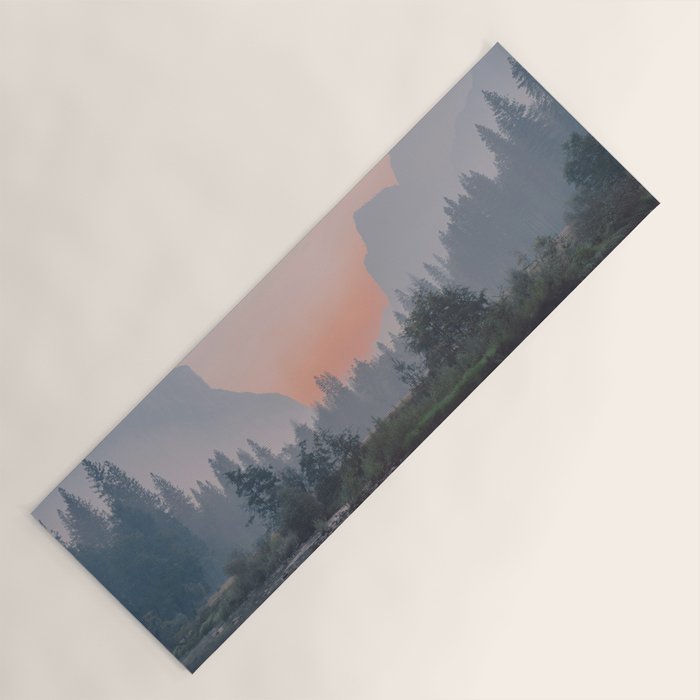 Yosemite Valley Sunrise Pretty Pink Yoga Mat Gallery Image 1
