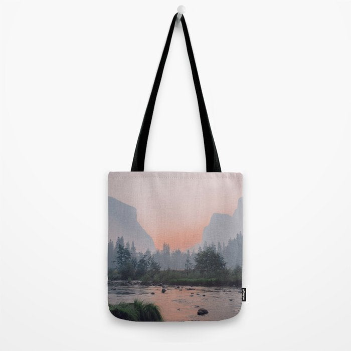 Yosemite Valley Sunrise Pretty Pink Tote Bag Gallery Image 2