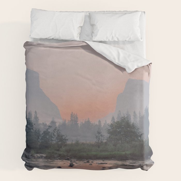 Yosemite Valley Sunrise Pretty Pink Duvet Cover Gallery Image 2