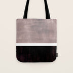 Mid Century Modern Minimalist Art Colorblock Rothko Inspired Squares Grey and Black Simple Abstract Tote Bag Gallery Image 1