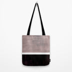 Mid Century Modern Minimalist Art Colorblock Rothko Inspired Squares Grey and Black Simple Abstract Tote Bag Gallery Image 2