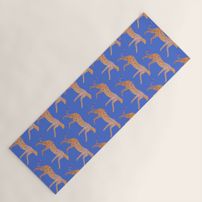 Leopard - Orange Yoga Mat Gallery Image 1