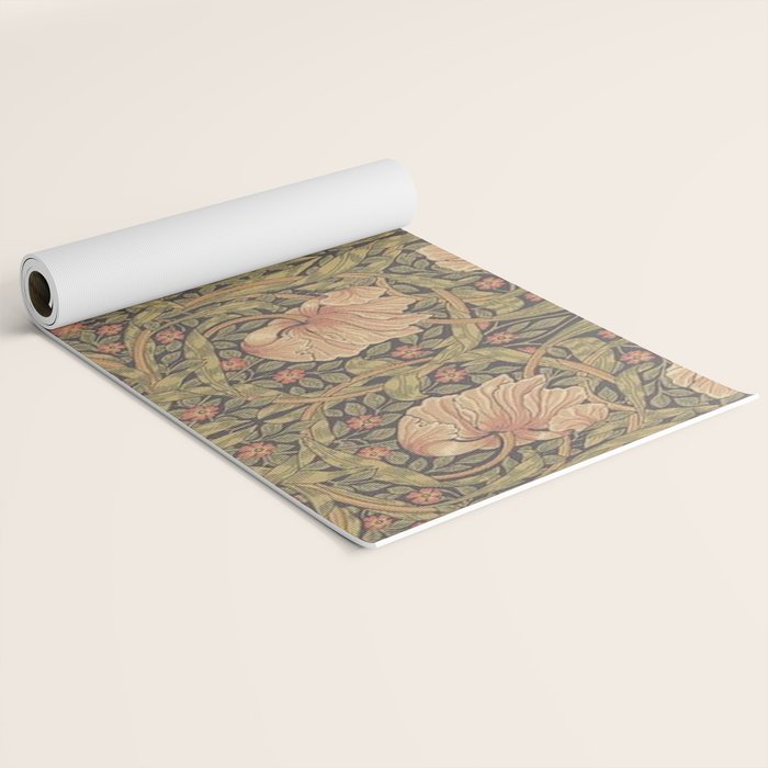 William Morris Vintage Pimpernel Bullrush Russet Minor Yoga Mat Gallery Image 2