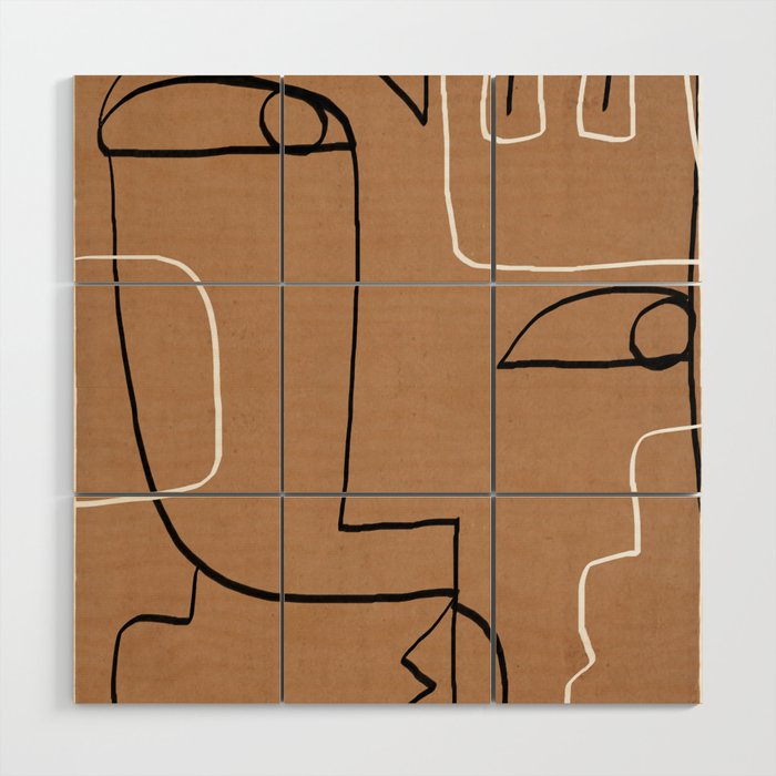 Abstract line art 40 Wood Wall Art Gallery Image 1