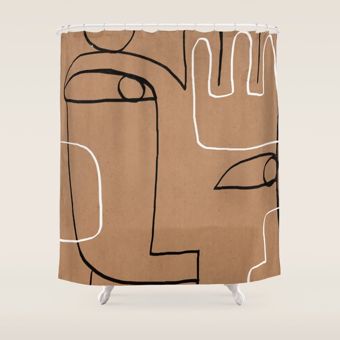 Abstract line art 40 Shower Curtain Gallery Image 1