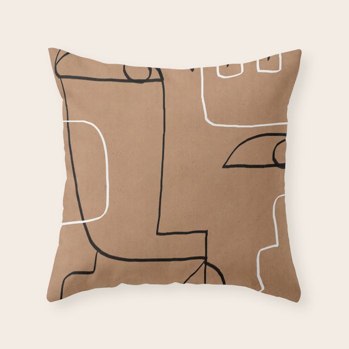 Abstract line art 40 Throw Pillow Gallery Image 6