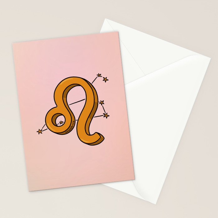 Leo Symbol Stationery Card Gallery Image 2