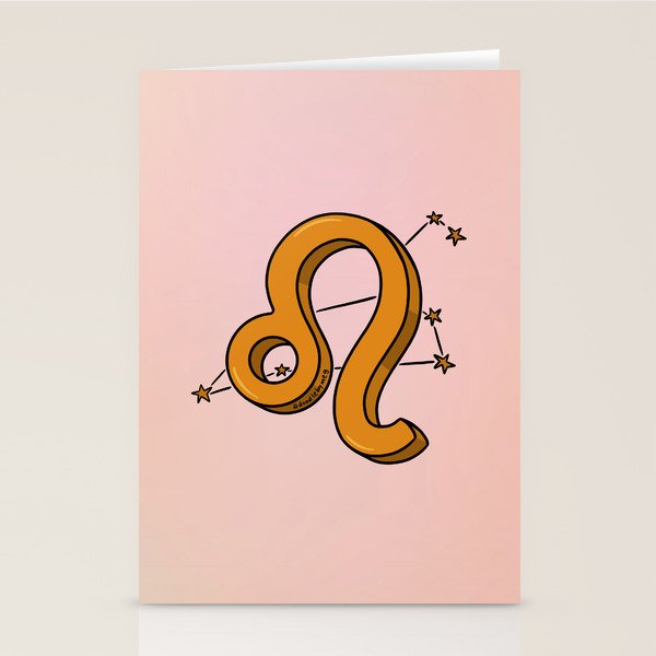 Leo Symbol Stationery Card Gallery Image 2