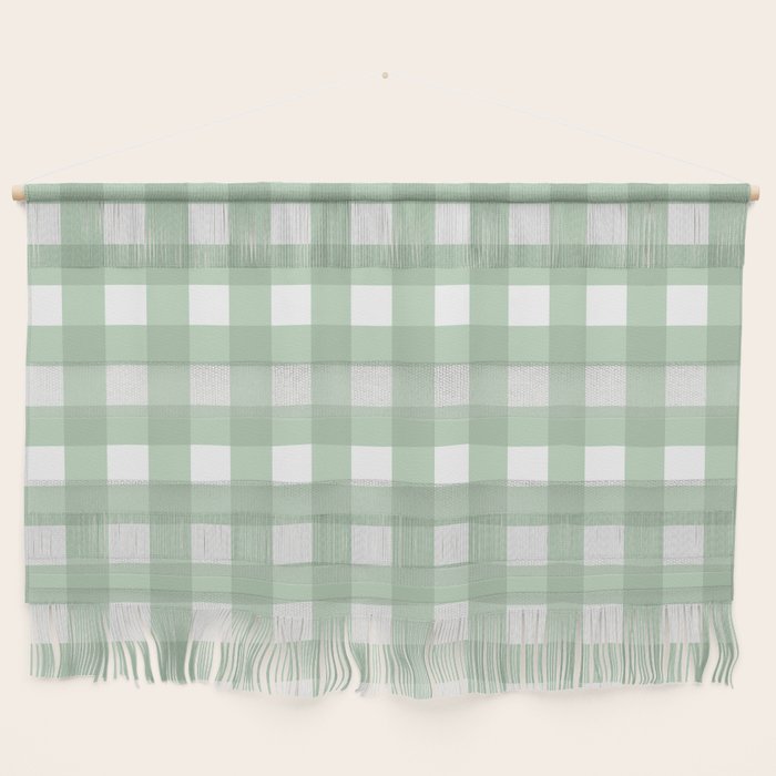 Sage Green Gingham  Wall Hanging Gallery Image 1