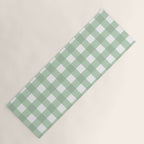 Sage Green Gingham  Yoga Mat Gallery Image 1