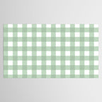 Sage Green Gingham  Tablecloth Gallery Image 2