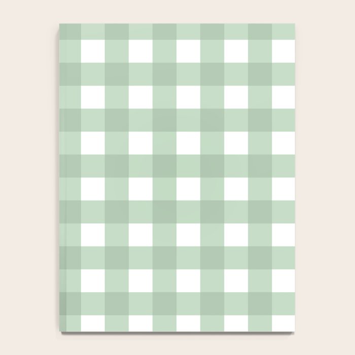 Sage Green Gingham  Notebook Gallery Image 4