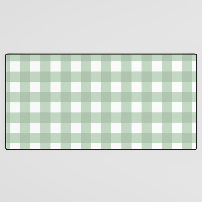 Sage Green Gingham  Desk Mat Gallery Image 3