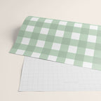 Sage Green Gingham  Wrapping Paper Gallery Image 2