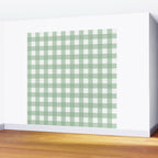 Sage Green Gingham  Wall Mural Gallery Image 2