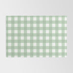 Sage Green Gingham  Rug Gallery Image 2