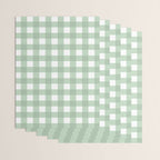 Sage Green Gingham  Wrapping Paper Gallery Image 3