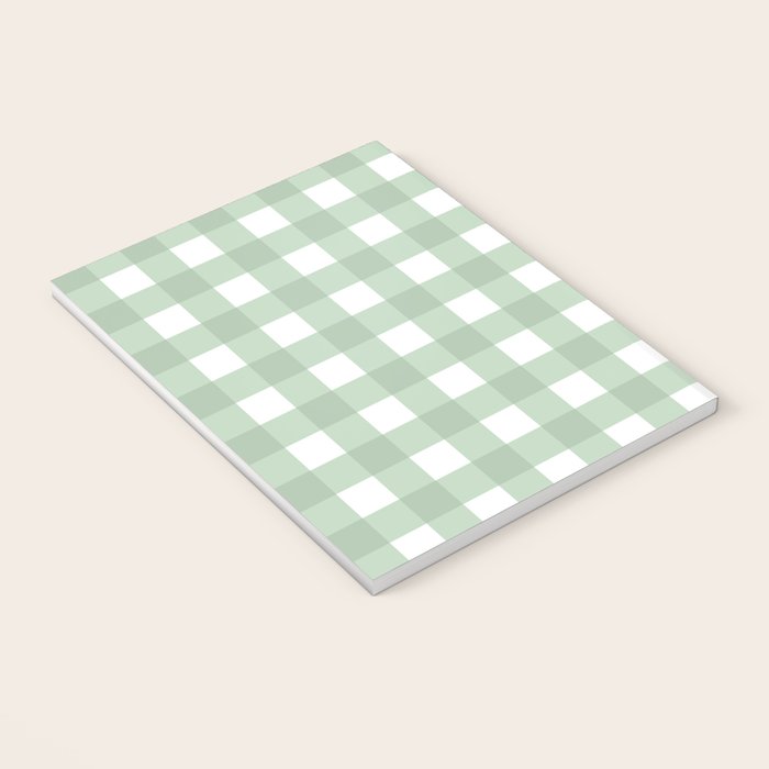 Sage Green Gingham  Notebook Gallery Image 3