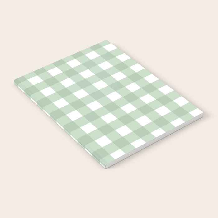 Sage Green Gingham  Notebook Gallery Image 2