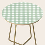 Sage Green Gingham  Side Table Gallery Image 2