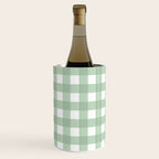 Sage Green Gingham  Wine Chiller Gallery Image 1