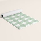 Sage Green Gingham  Yoga Mat Gallery Image 2