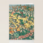 Frog Battle Japanese Print by Kawanabe Kyosai, 1864 Stationery Card Gallery Image 2