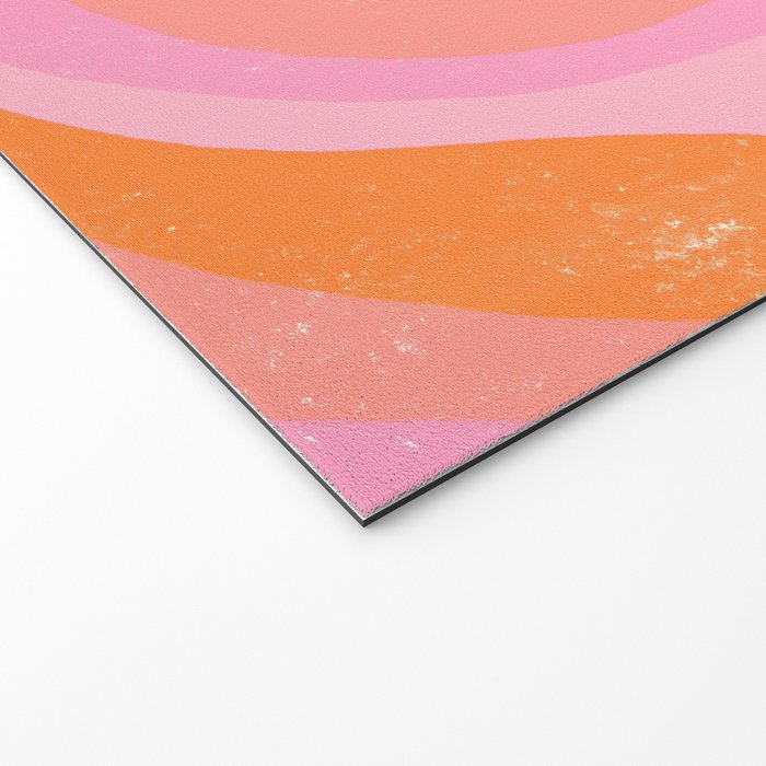 Pink 70s Retro Swirl Waves Welcome Mat Gallery Image 2