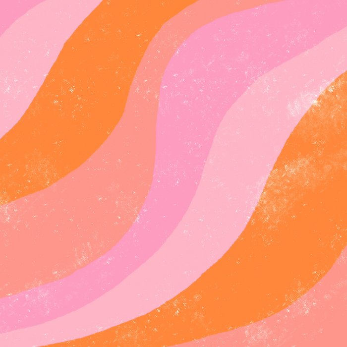 Pink 70s Retro Swirl Waves Coffee Mug Gallery Image 2
