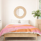 Pink 70s Retro Swirl Waves Duvet Cover Gallery Image 3