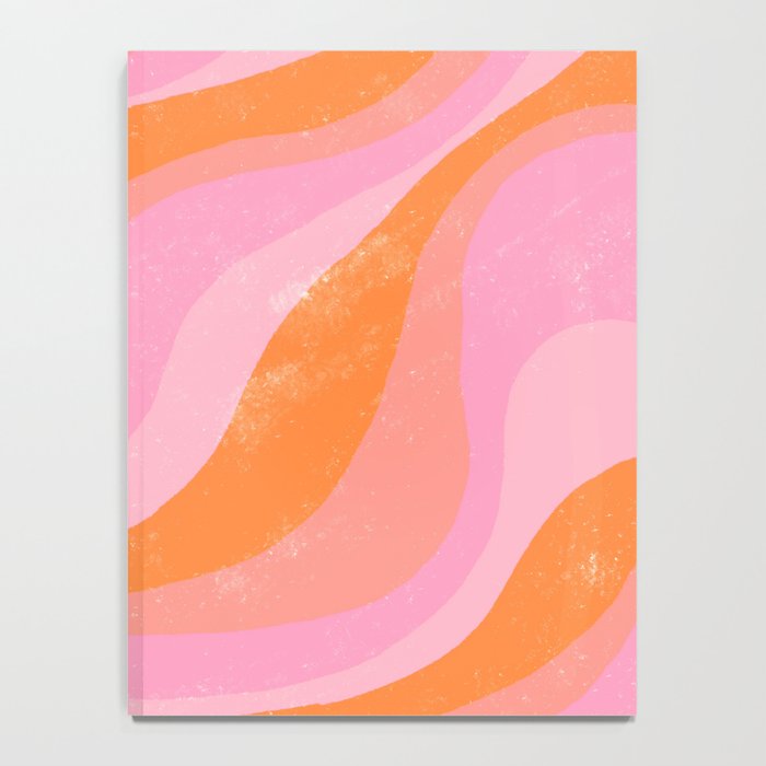 Pink 70s Retro Swirl Waves Notebook Gallery Image 4