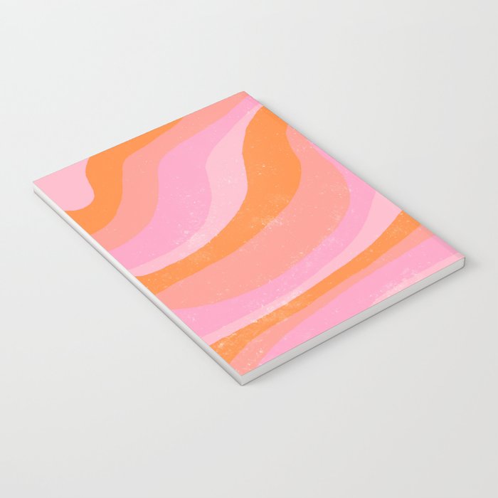 Pink 70s Retro Swirl Waves Notebook Gallery Image 3