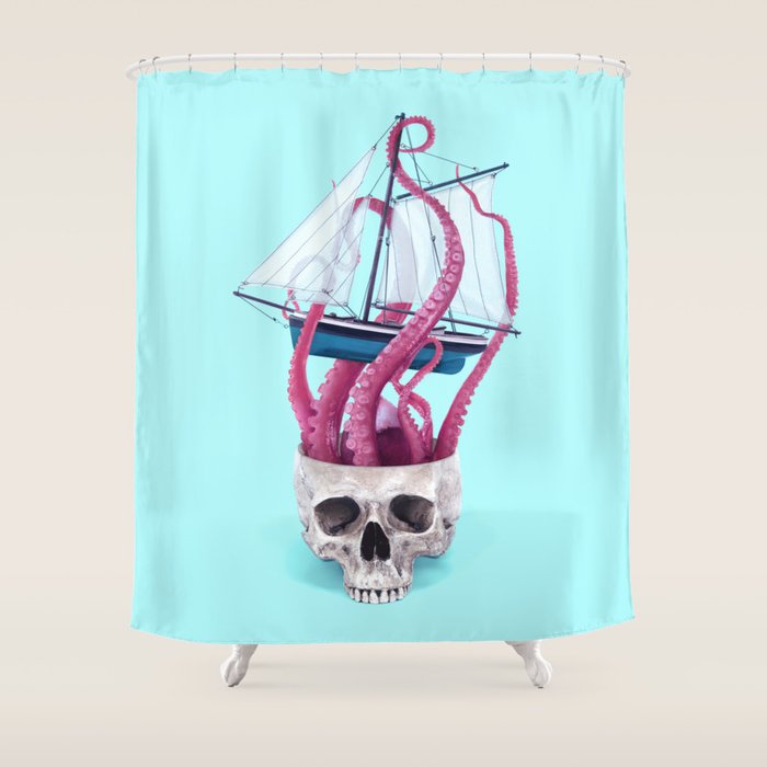 RELEASE THE KRAKEN Shower Curtain Gallery Image 1