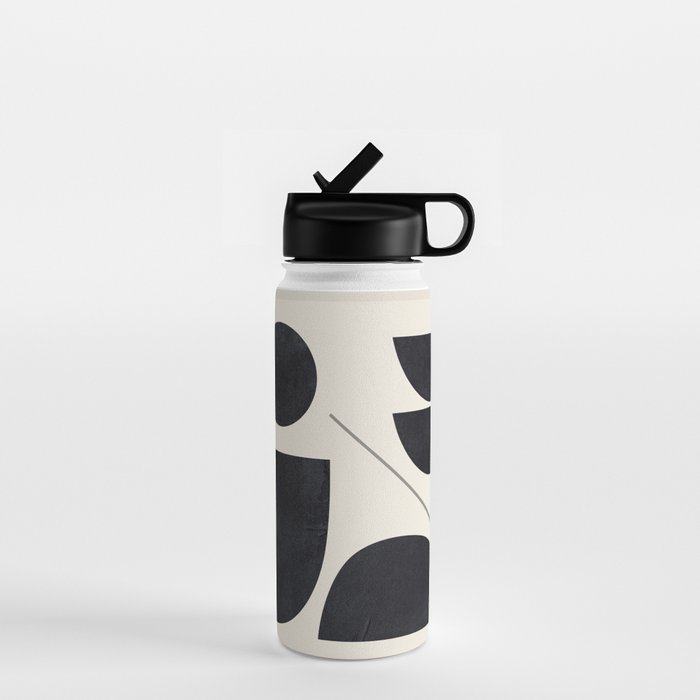 Modern Abstract Minimal Shapes 221 Water Bottle Gallery Image 1