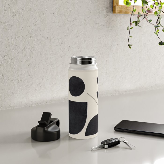 Modern Abstract Minimal Shapes 221 Water Bottle Gallery Image 4