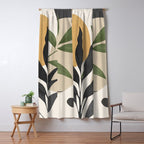 Abstract Art Tropical Leaves 74 Window Curtain Gallery Image 5