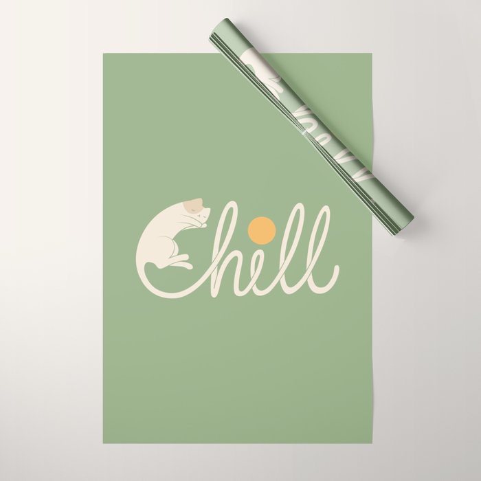 Cat Landscape 85: Chill Wrapping Paper Gallery Image 1